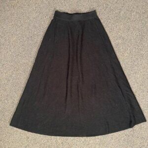 Mossimo Dutti Black A-Line Maxi Skirt Wool Blend Size Small Soft Career Designer